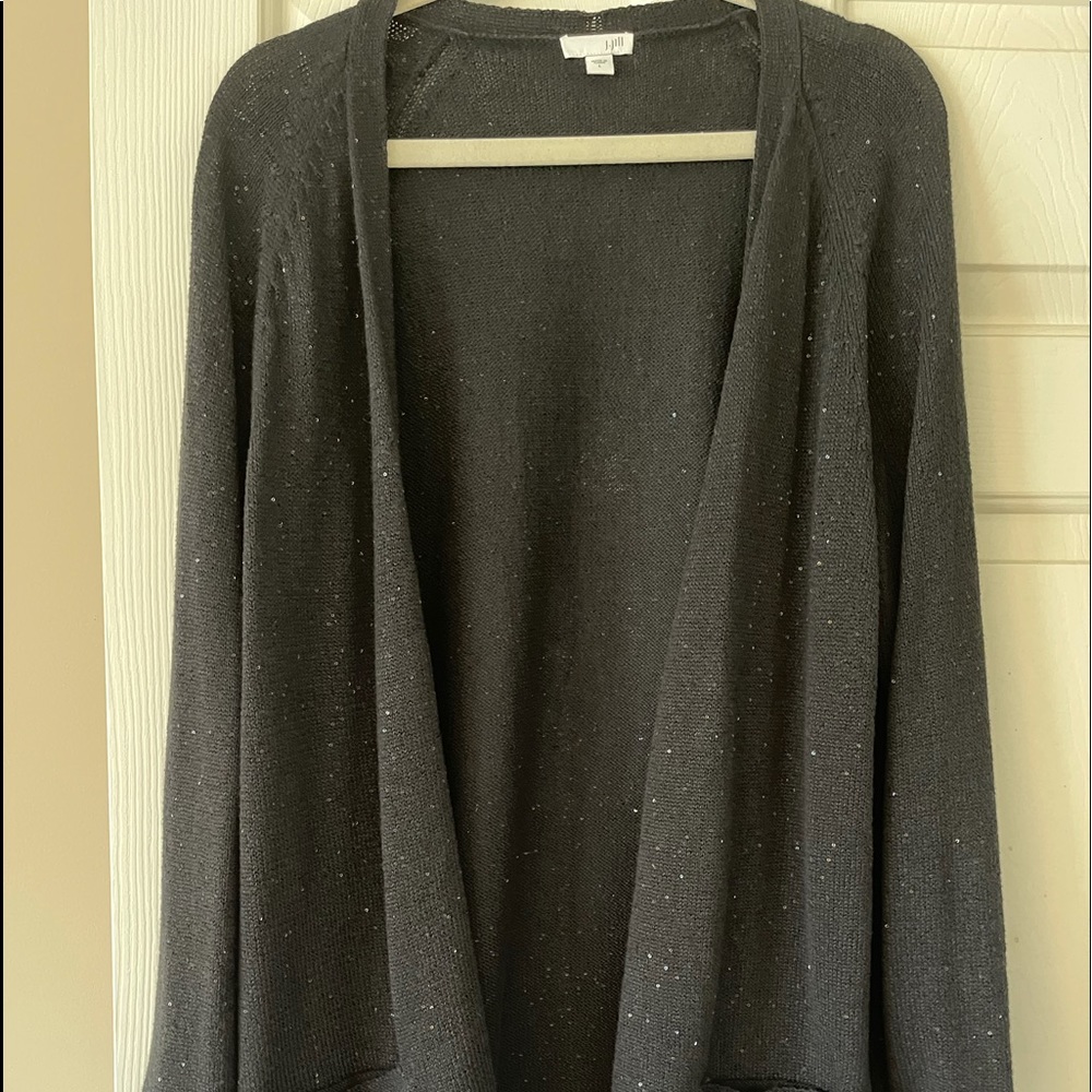 J.Jill BLACK SPARKLE SWEATER
